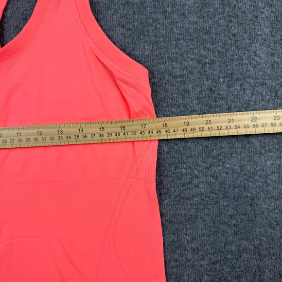 Athleta Momentum Tank Top Women's L Large Neon Coral Orange Seamless Racerback - Picture 4 of 5